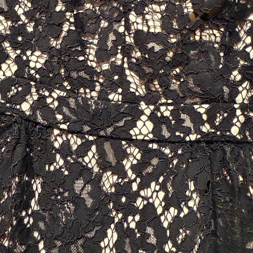 J. Crew Black Lace/nude lining Midi Dress size 2- EUC - Picture 5 of 10